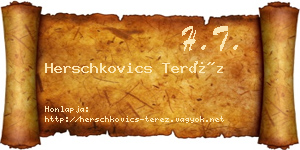 Herschkovics Teréz névjegykártya